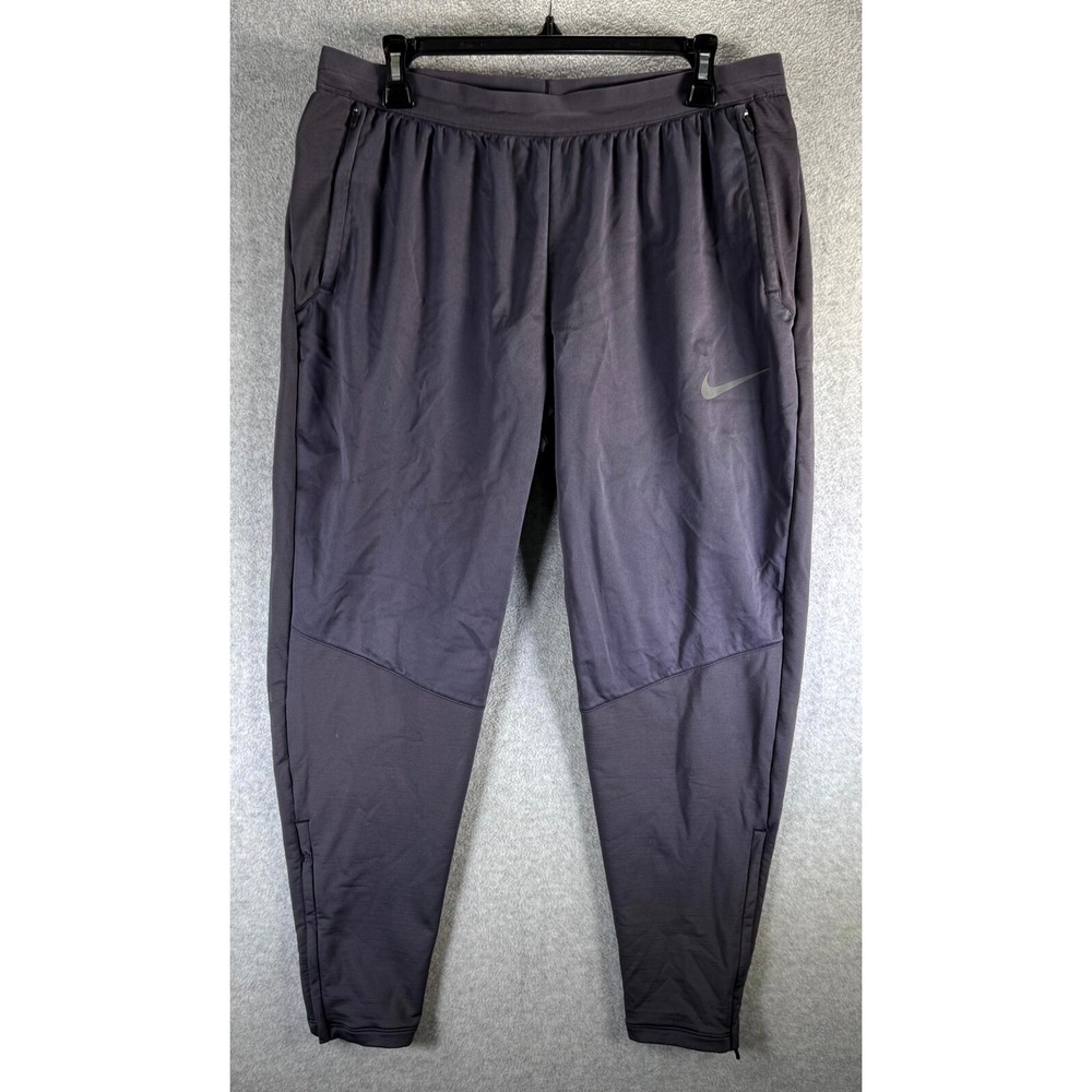 Nike Shield Phenom Sweatpants Men's Large Indigo Blue Stretch‎ Drawstring Waist